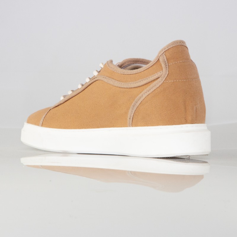 Sneakers rehaussantes Varenna Camel +7 cm