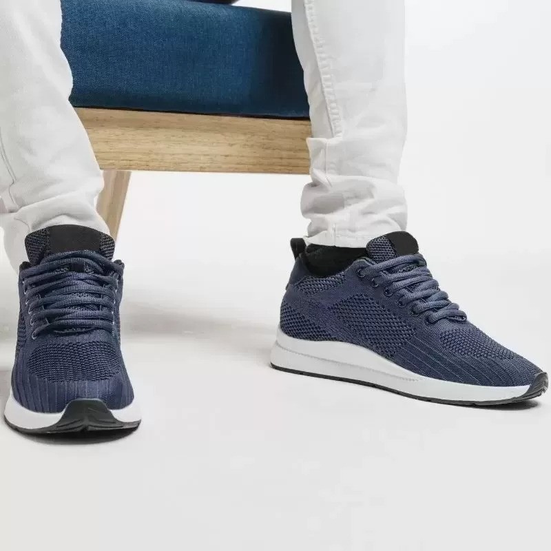 Basket Homme rehaussante  | bleu +5.5cm | Mario Bertulli