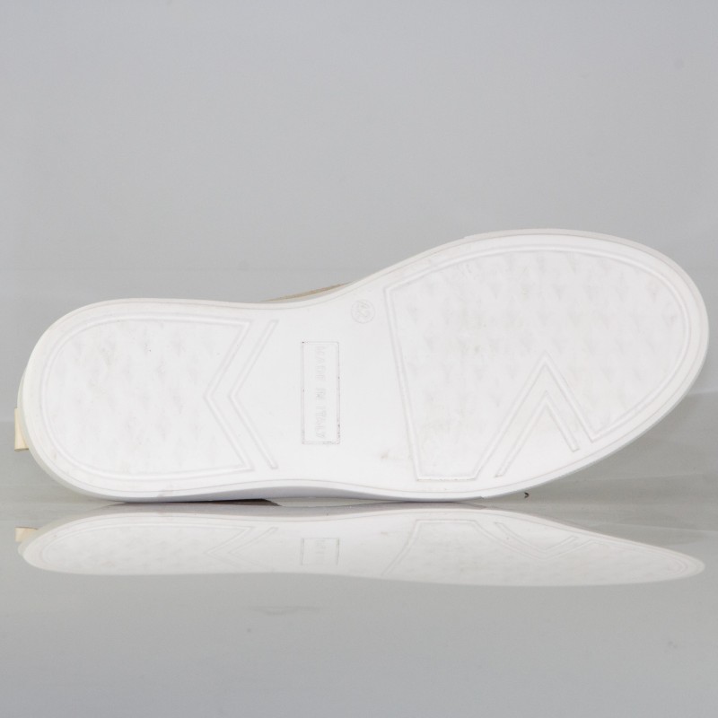 Sneakers rehaussantes Milano taupe +6 cm