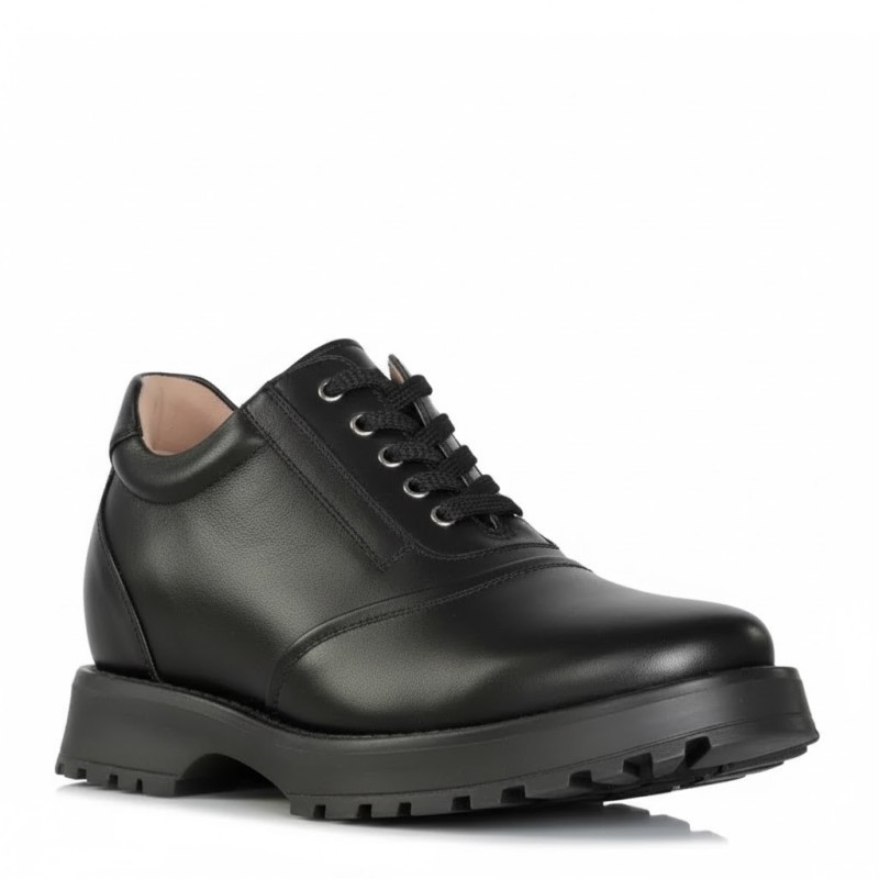 Chaussure Derby compensée Homme | Noir +9 CM | Mario Bertulli
