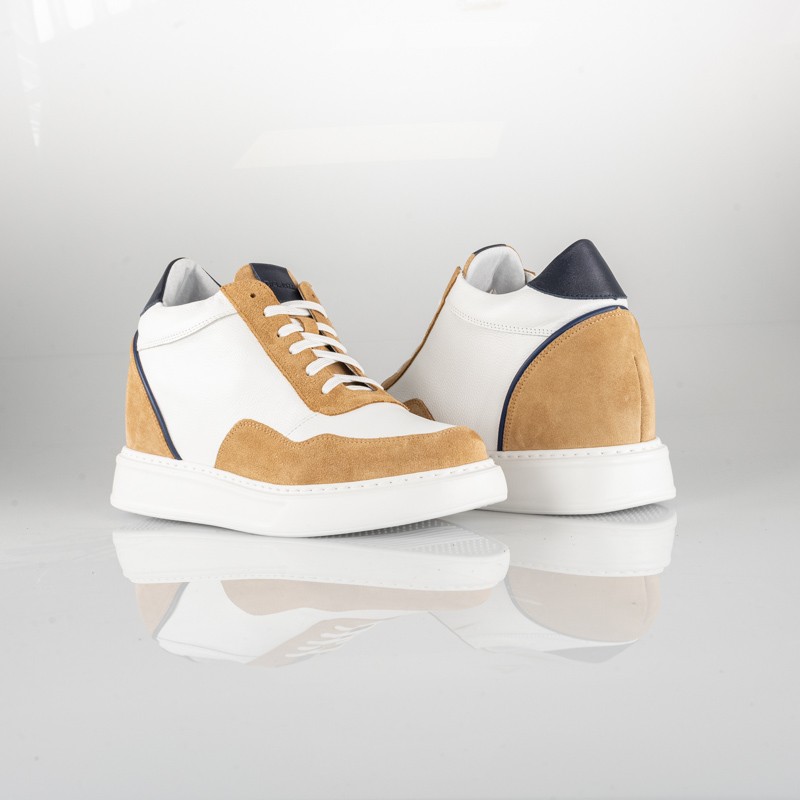 Sneakers rehaussantes Potenza beige +9cm