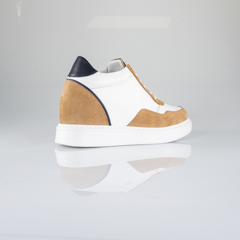 Sneakers rehaussantes Potenza beige +9cm