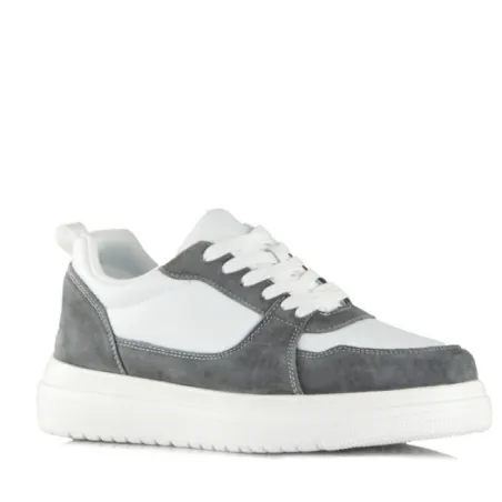 Assisi Sneakers Rehaussantes Blanc et Gris +6 cm
