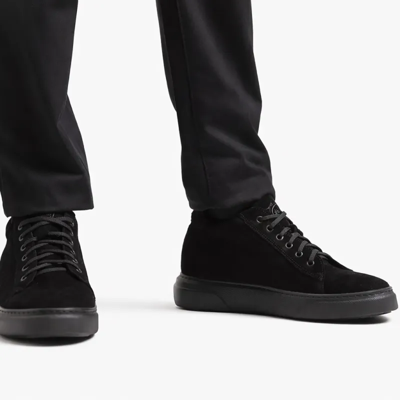 Sneaker talon compensé Homme | Brera noir +7,5 cm | Mario Bertulli