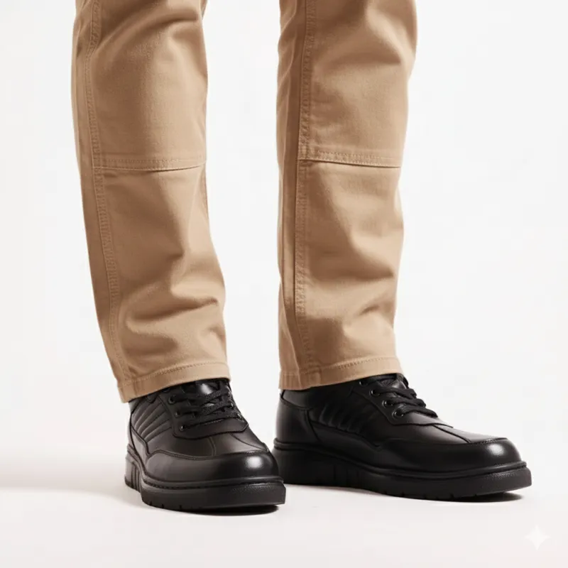 Richelieu compensé Homme | Noir +7 CM | Mario Bertulli
