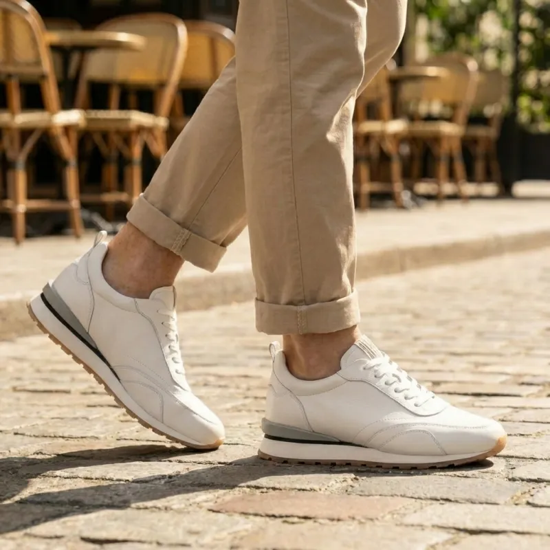 Basket rehaussante Lucca Blanc Mario Bertulli | Confort & Style