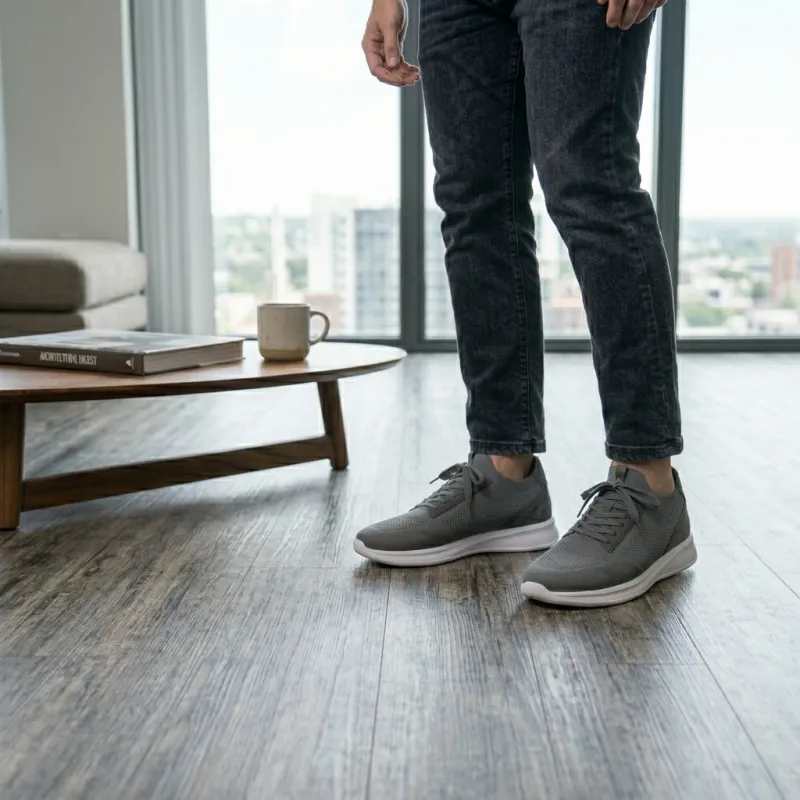 Napoli Sneakers Rehaussantes Gris +6 cm