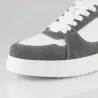 Assisi Sneakers Rehaussantes Blanc et Gris +6 cm