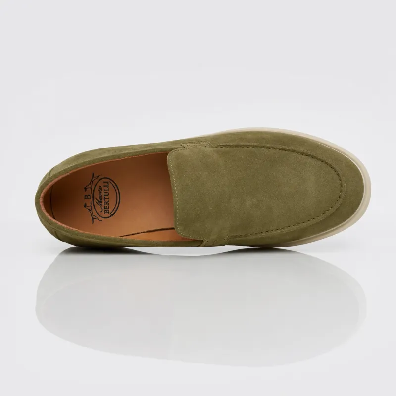 Mocassin rehaussant homme Positano kaki +5 cm