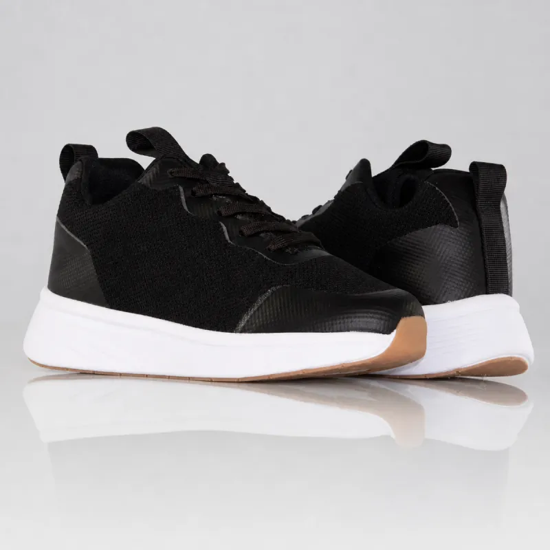 Baskets rehaussantes Meda noir +6.5cm