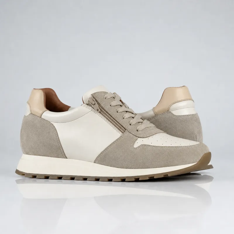 Basket Homme rehaussante  | Imperia beige +7,5cm | Mario Bertulli