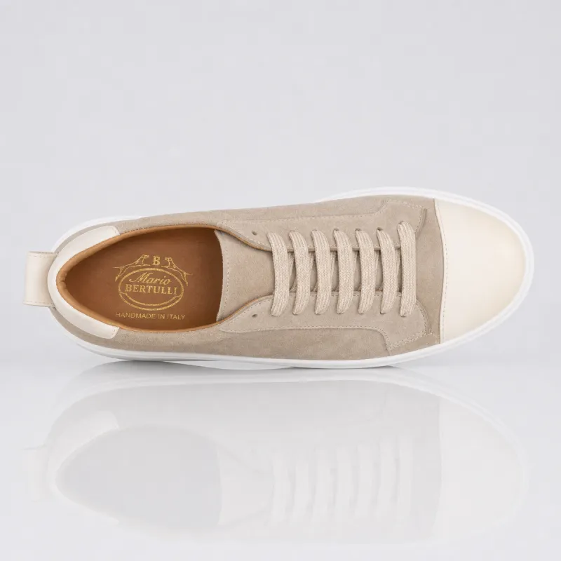 Sneakers rehaussantes Milano taupe +6 cm