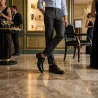 Richelieu compensé Homme | Noir +6 CM | Mario Bertulli
