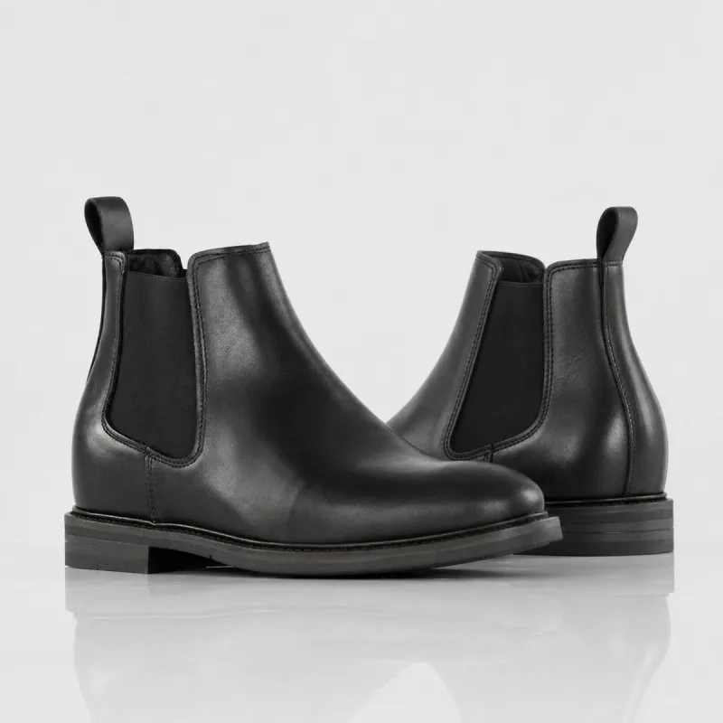 Chaussure Derby compensée Homme | noir +7,5cm | Mario Bertulli