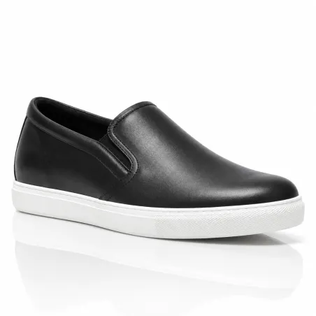 Sneaker talon compensé homme | Noir +6 cm | Mario Bertulli