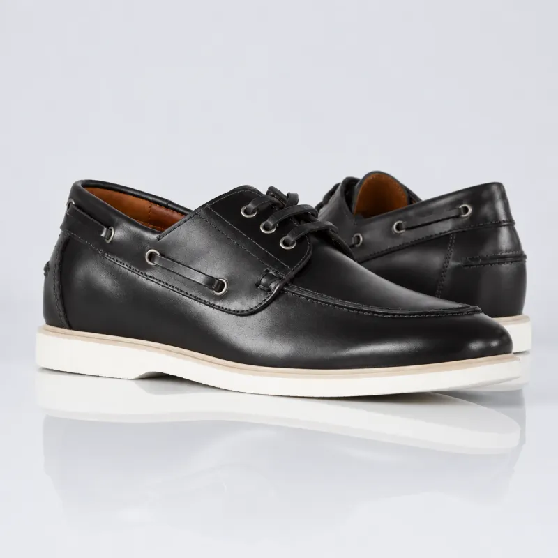 Chaussures bateau rehaussantes Manarola marine foncé +5 cm