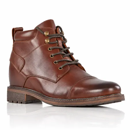 Bottines fourrés compensées  Homme | Noir +7.5 CM | Mario Bertulli