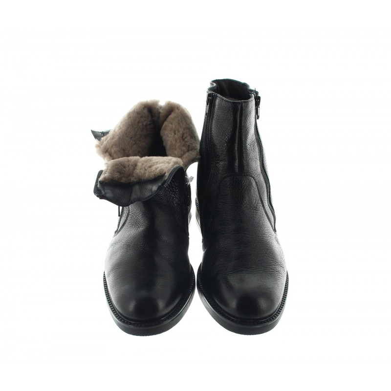 boots Homme rehaussantes - Noir - Cuir d'agneau - +6,5 CM - Détente - Mario Bertulli