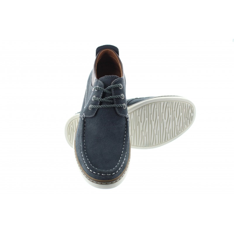 mocassin semelle rehaussante Homme - Gris foncé - Nubuck - +5,5 CM - Pistoia - Mario Bertulli