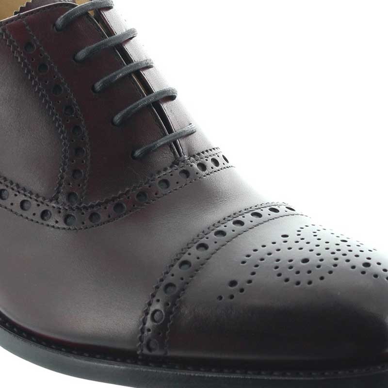 buty richelieu Mężczyzna z podwyższającą wkładką - Bordowy - Pełnoziarnista skóra cielęca - +6 CM - Ekskluzywne - Mario Bertulli