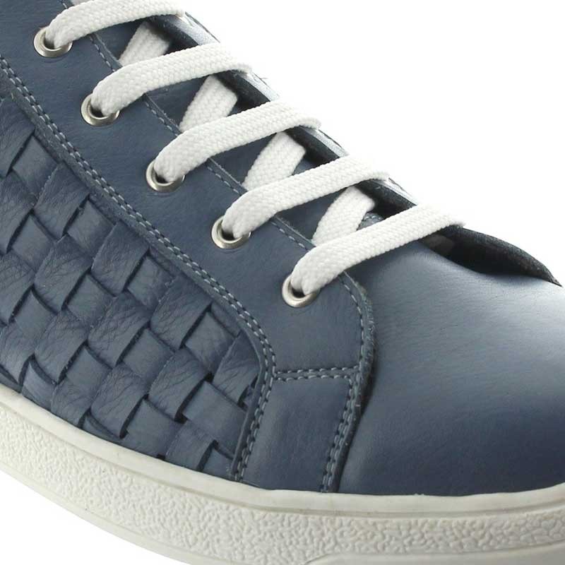 sneakersy z podwyższającą wkładką Mężczyzna - Niebieski - Skóra - +5,5 CM - Sassello - Mario Bertulli