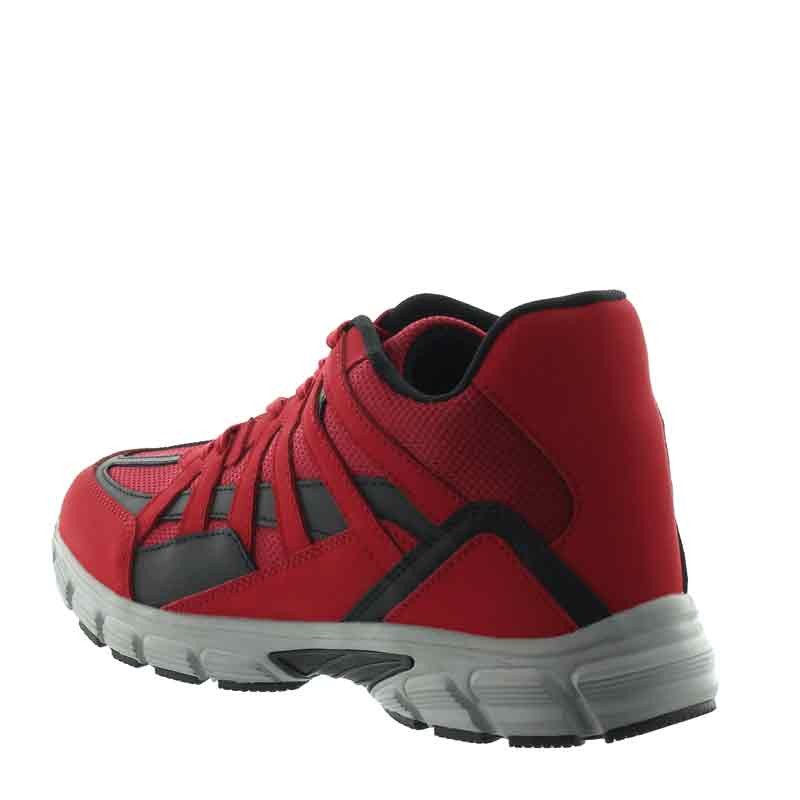 buty podwyższające Mężczyzna - Czerwony - Skórzane/siatkowe  - +7 CM - Sportowe - Mario Bertulli