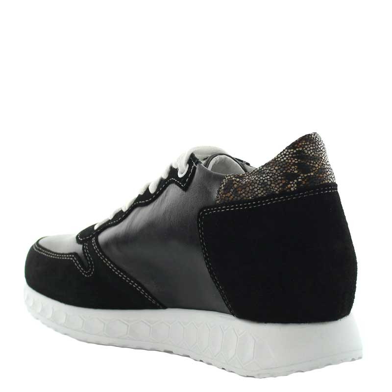 Sneakersy Lara - Czarne +7cm