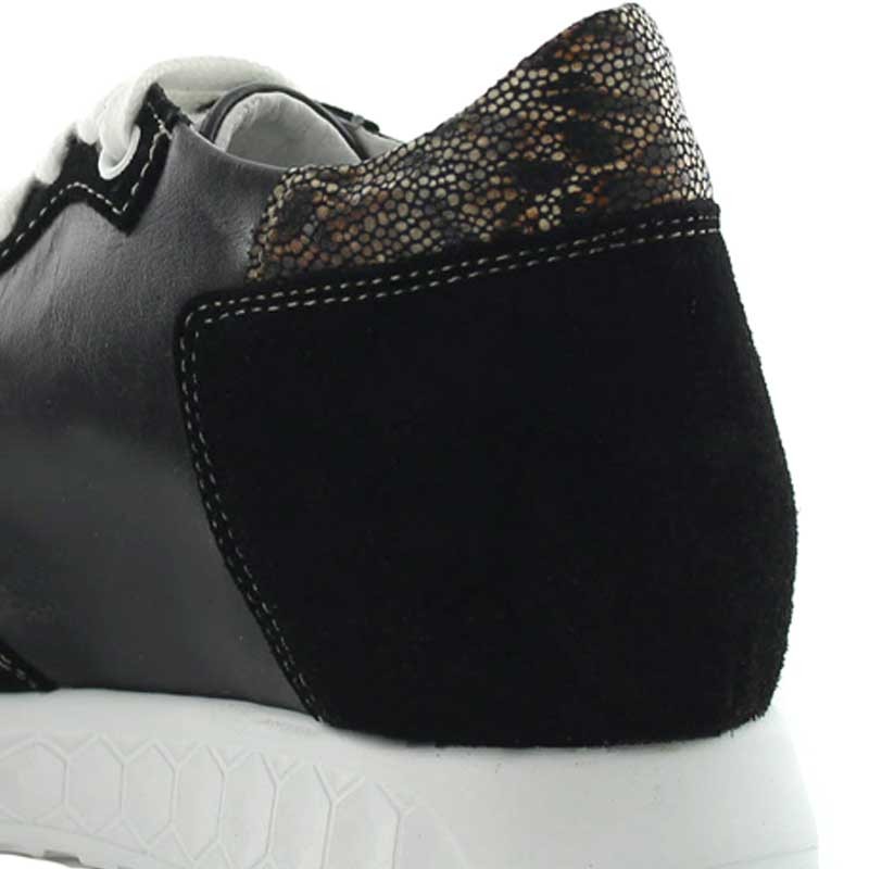 Sneakersy Lara - Czarne +7cm