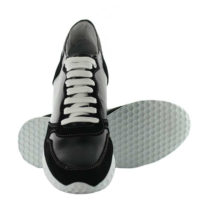 Sneakersy Lara - Czarne +7cm