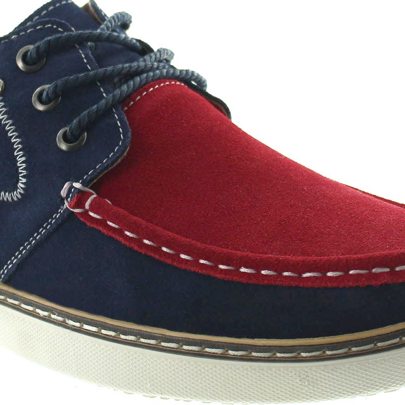 Pistoia Buty Podwyższające Granatowy/czerwony+5.5cm