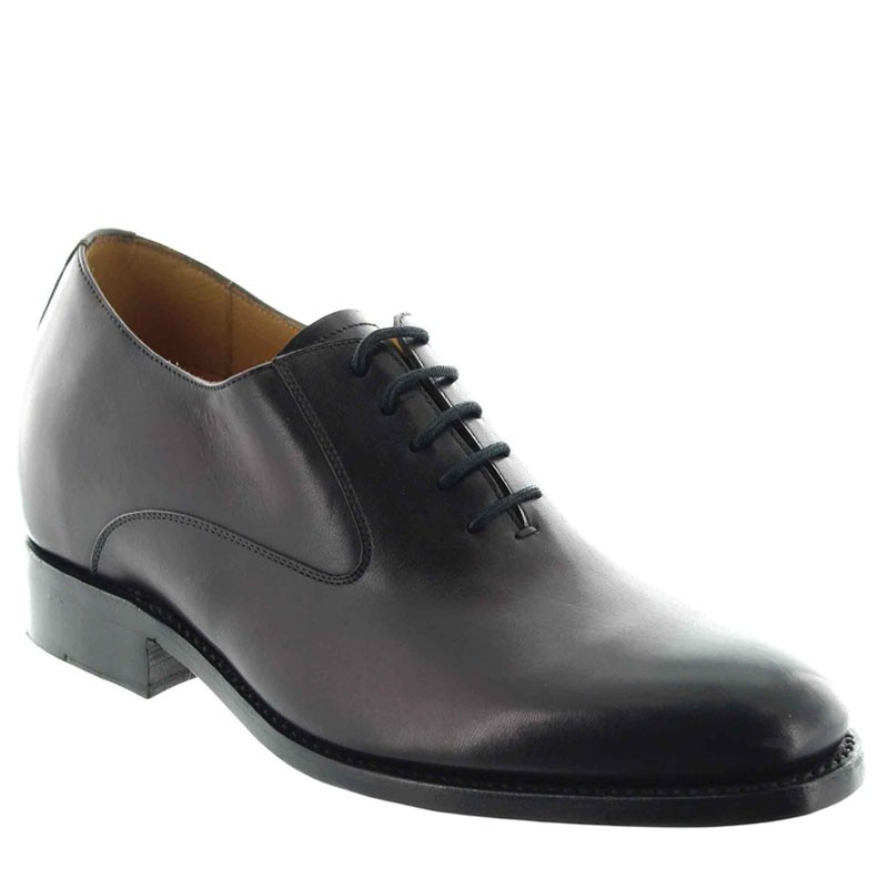 buty richelieu na koturnie Mężczyzna - Bordowy - Pełnoziarnista skóra cielęca - +6 CM - Fabiano  - Mario Bertulli