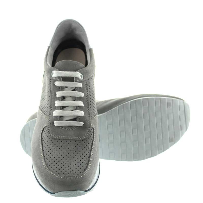 Camaiore Sneakersy Podwyższające ciemnoszare +7cm