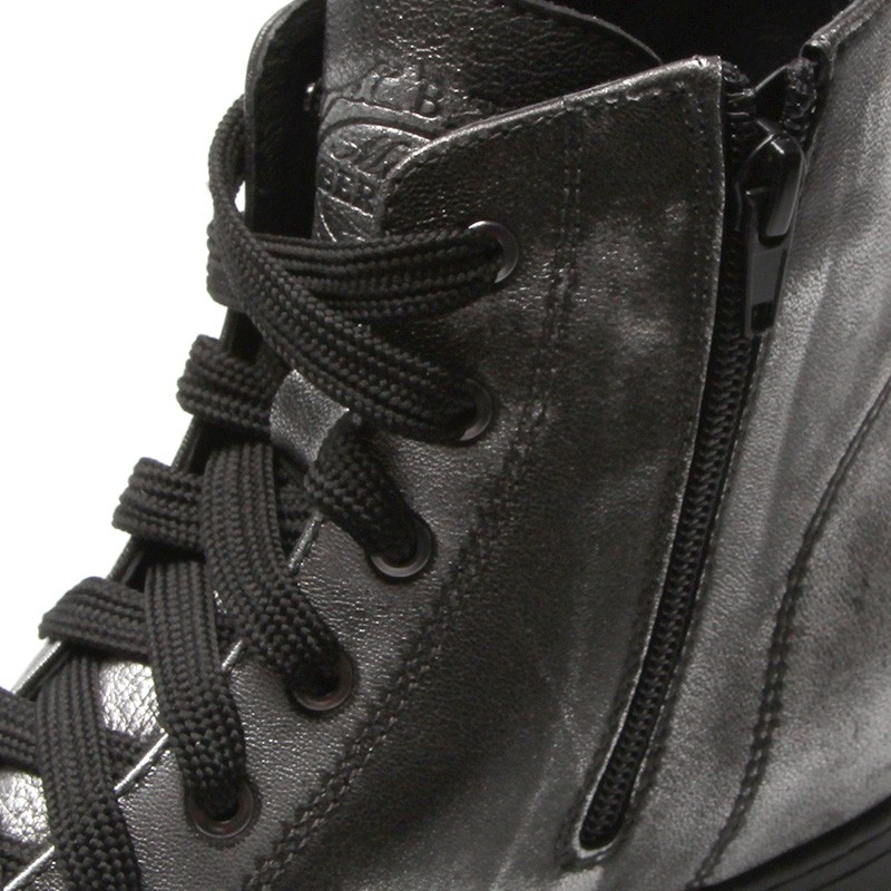 Chiaia Sneakersy Podwyższające Antrycytowe +6,5cm
