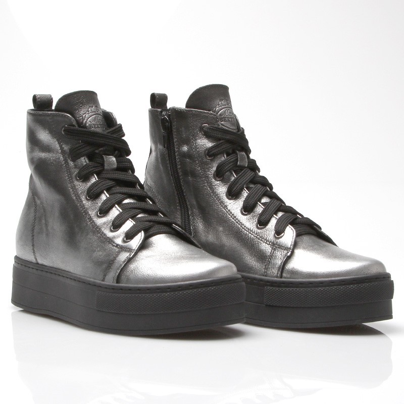 Chiaia Sneakersy Podwyższające Antrycytowe +6,5cm