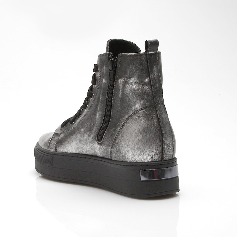 Chiaia Sneakersy Podwyższające Antrycytowe +6,5cm