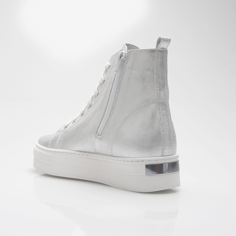 Sneakers Rehaussantes Femme Chiaia - Argent +6,5cm