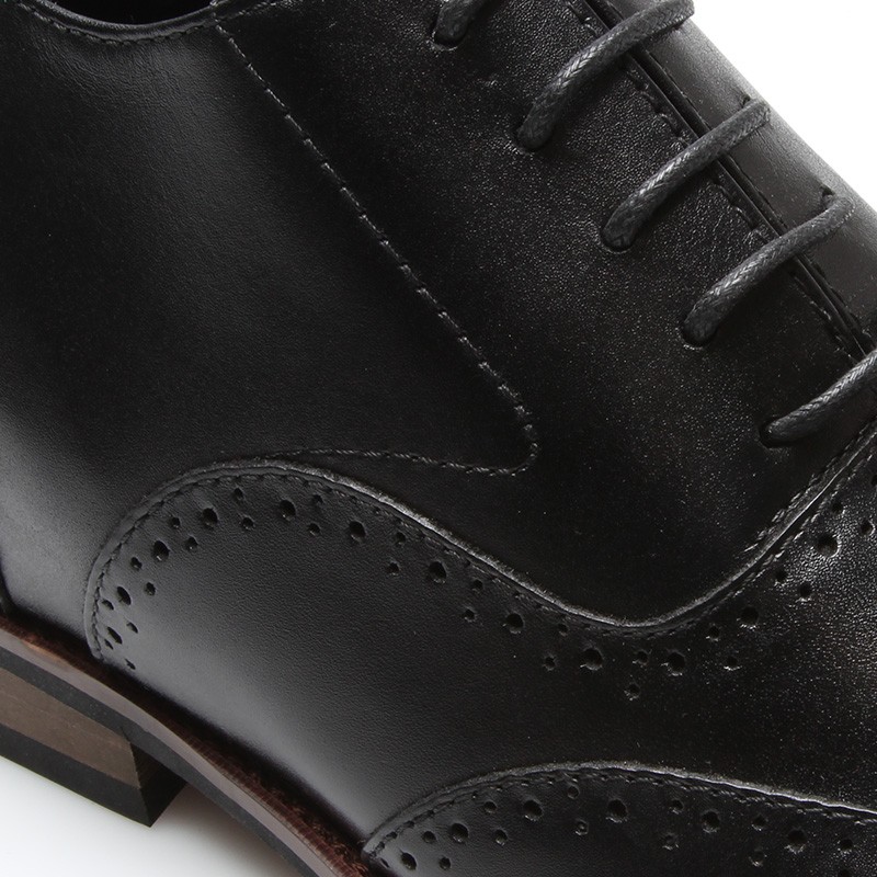 buty richelieu na koturnie Mężczyzna - Cynamon - Skóra - +7 CM - Lucera - Mario Bertulli