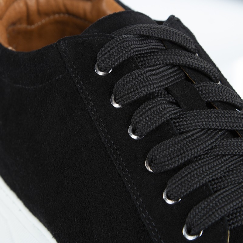 Sneaker na koturnie męskie | Brera czarny +7,5 cm | Mario Bertulli