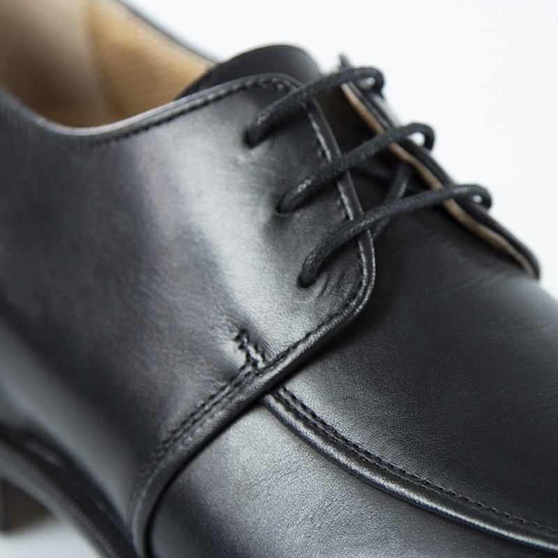 Męskie buty Derby na koturnie | czarny +6,5 CM | Mario Bertulli