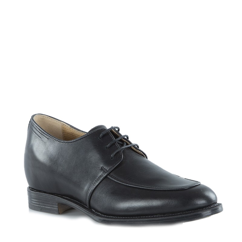 Męskie buty Derby na koturnie | czarny +6,5 CM | Mario Bertulli