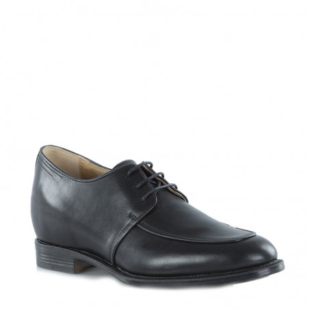 Męskie buty Derby na koturnie | czarny +6,5 CM | Mario Bertulli