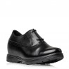 Męskie buty derby na koturnie | Czarny +8,5 CM | Mario Bertulli