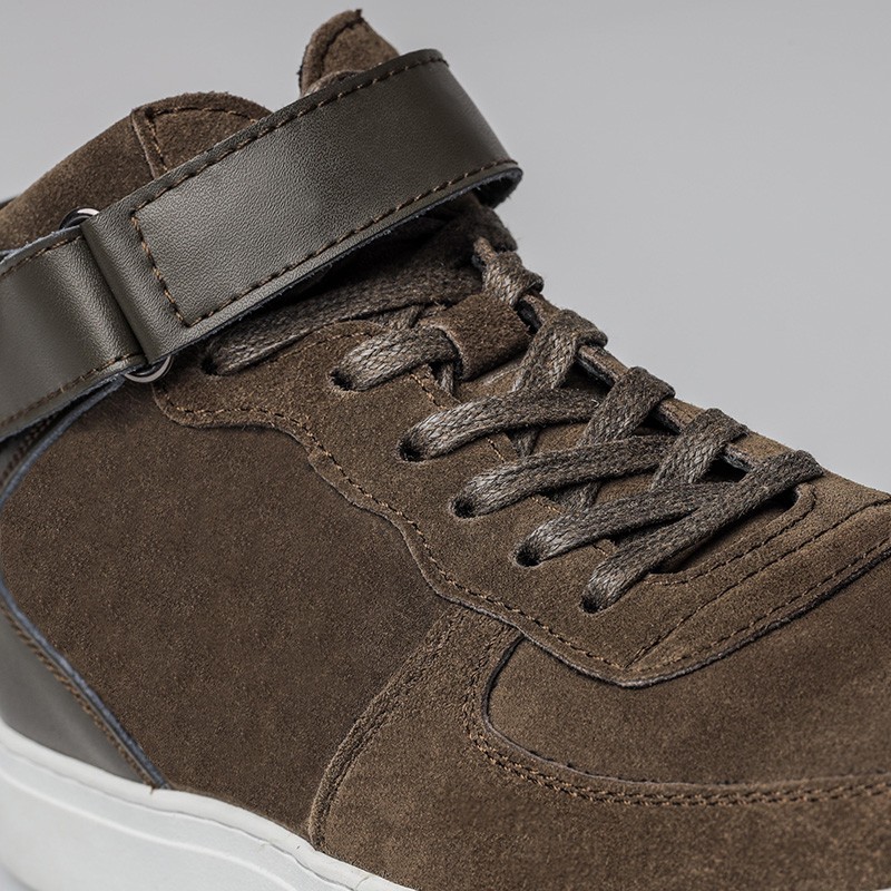 Sneaker na koturnie Męski | Kaki +5 CM | Mario Bertulli