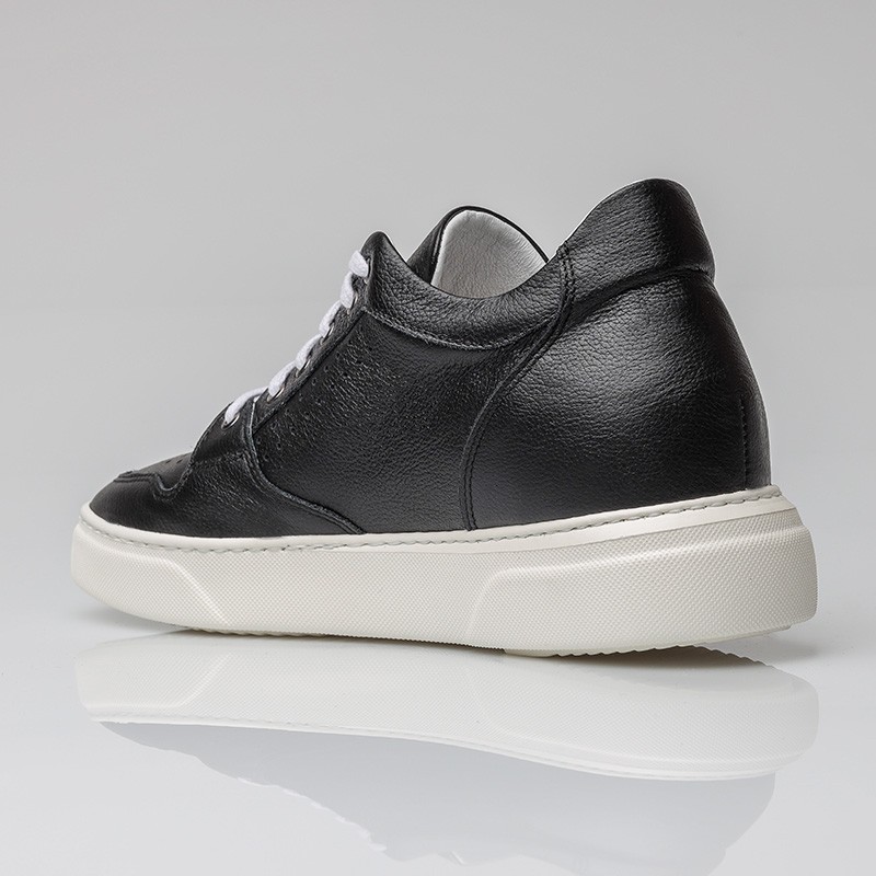 Sneaker Donato Czarny +7cm - mario bertulli