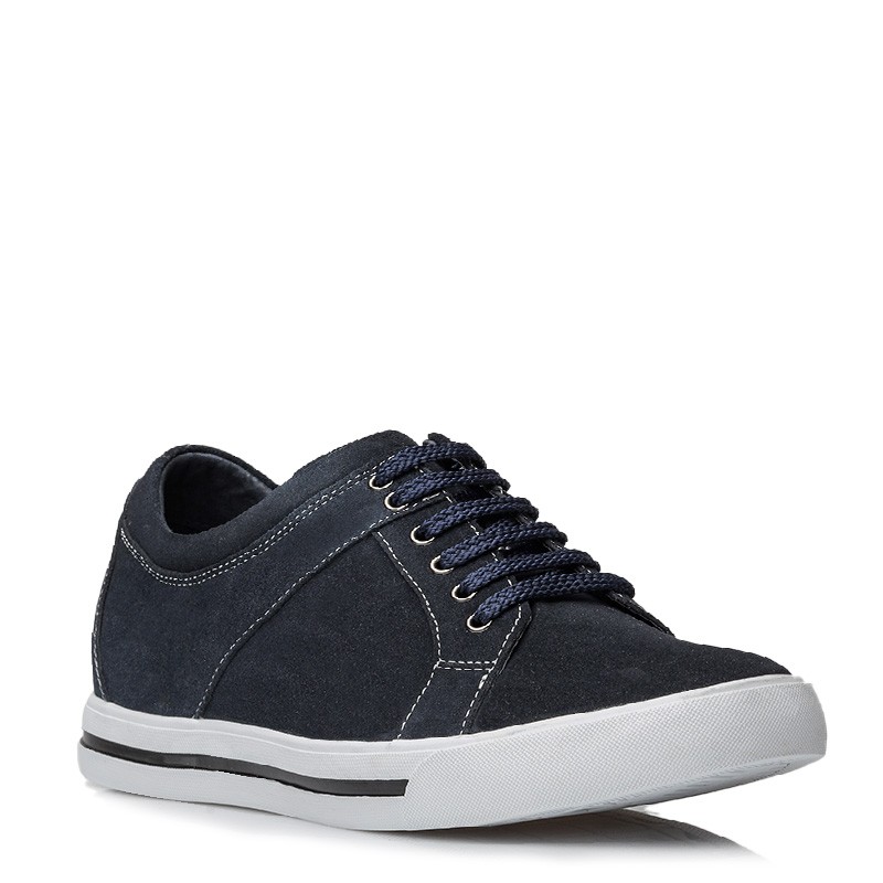 Męskie sneakersy podwyższające  | Niebieski +6 CM | Mario Bertulli
