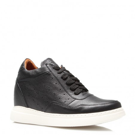 Sneaker na koturnie Męski | Czarny +9 cm | Mario Bertulli
