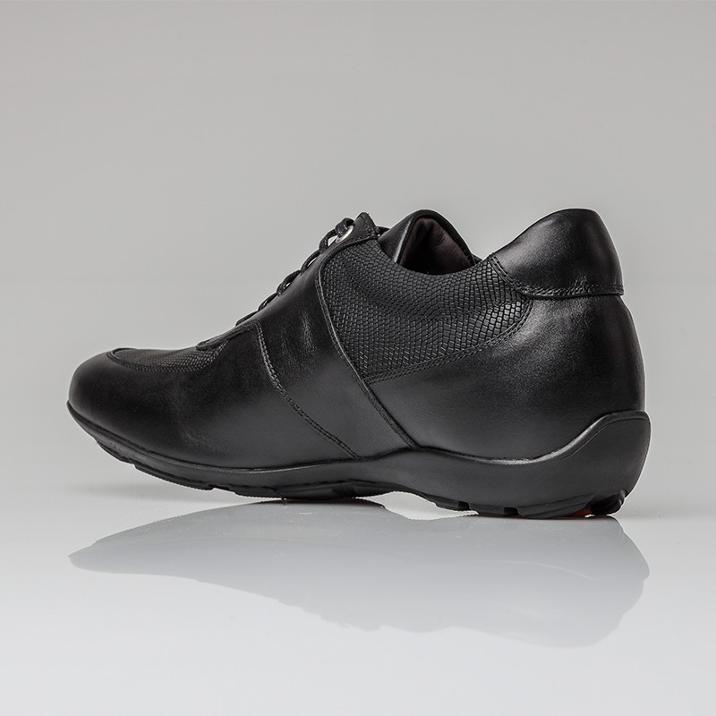 Sneaker na koturnie Męski | Czarny +5 CM | Mario Bertulli