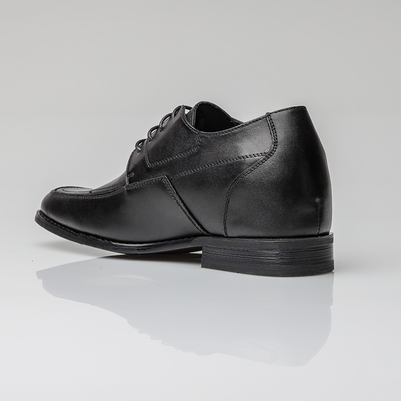 Buty Derby na koturnie męskie | Czarny +6 CM | Mario Bertulli