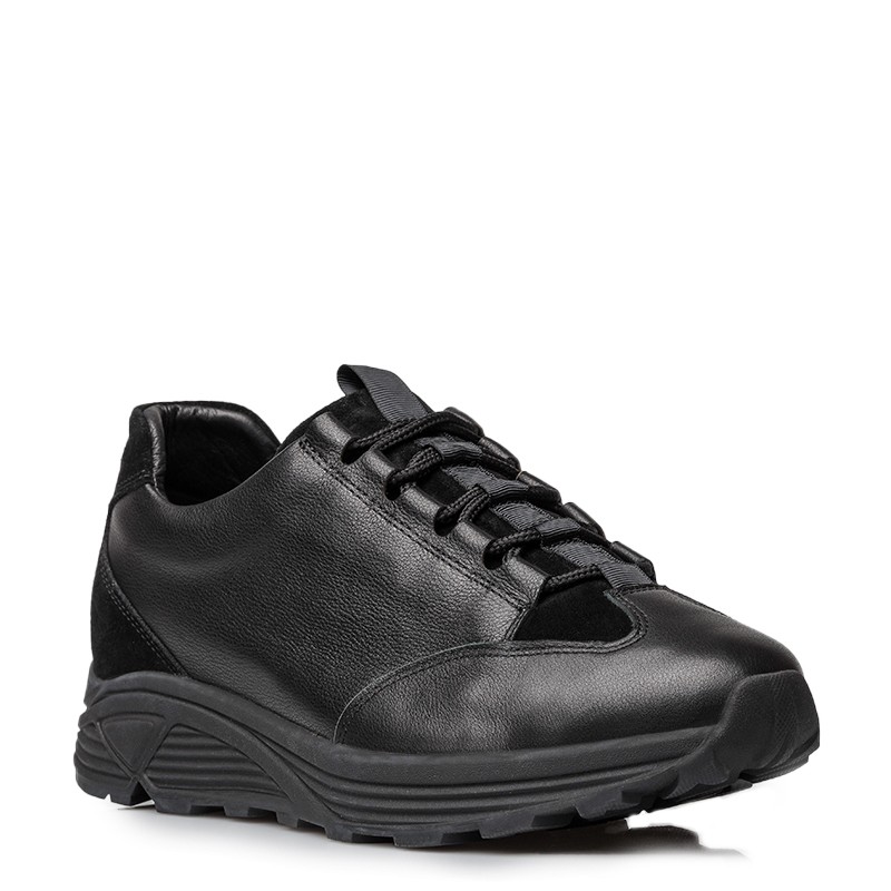 Sneaker na koturnie Męskie | Czarny +7 CM | Mario Bertulli