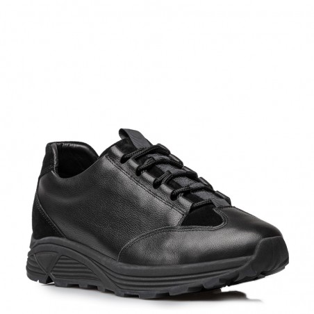 Sneaker na koturnie Męskie | Czarny +7 CM | Mario Bertulli